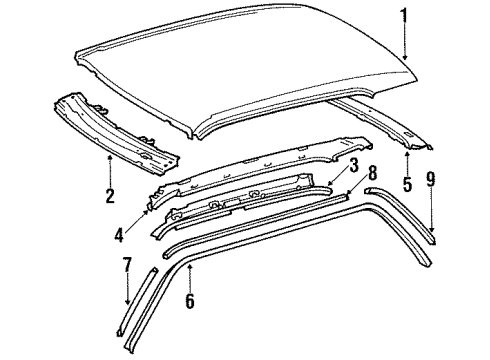 1990 Mercedes-Benz 350SDL Roof & Components