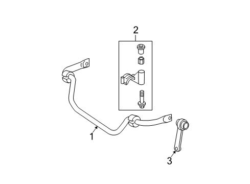 2003 Mercedes-Benz E320 Stabilizer Bar & Components Diagram 5