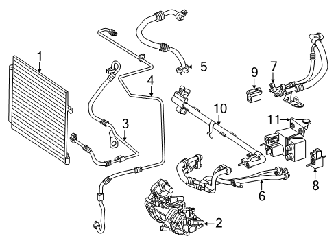 2025 Mercedes-Benz G580 A/C Condenser, Compressor & Lines