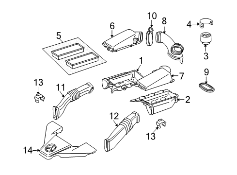 2009 Mercedes-Benz CLS63 AMG Filters Diagram