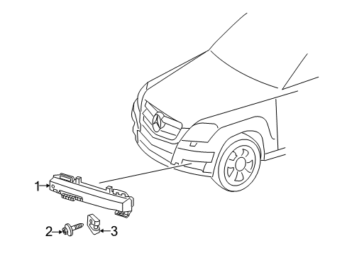 2013 Mercedes-Benz GLK350 Daytime Running Lamp Components