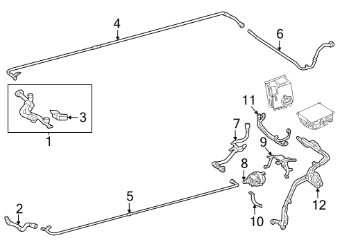 2024 Mercedes-Benz EQS 580 SUV Cooling System - Traction Motor Component Diagram 5