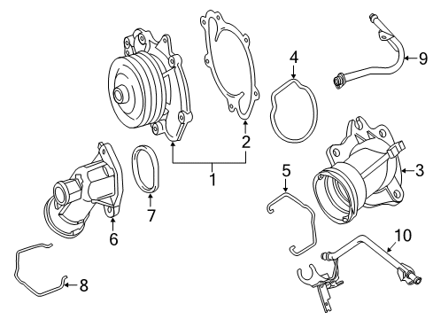 2012 Mercedes-Benz E350 Water Pump Diagram 4