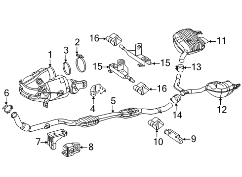 2024 Mercedes-Benz CLE53 AMG Exhaust Components