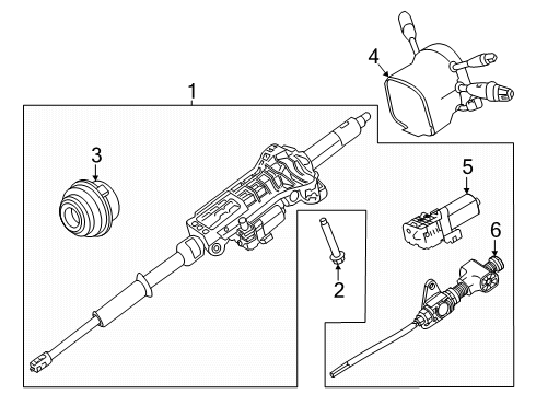 2025 Mercedes-Benz E53 AMG Steering Column Assembly