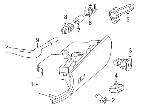 2013 Mercedes-Benz CLS550 Glove Box Diagram