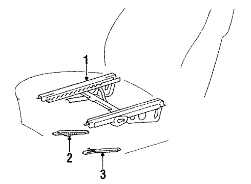 1985 Mercedes-Benz 300CD Recline Adjuster Diagram for 123-910-06-86