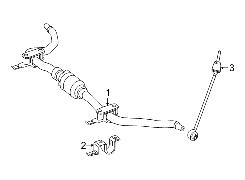 2017 Mercedes-Benz GLE43 AMG Stabilizer Bar & Components Diagram 2