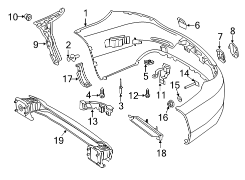 2018 Mercedes-Benz C43 AMG Bumper & Components - Rear Diagram 2