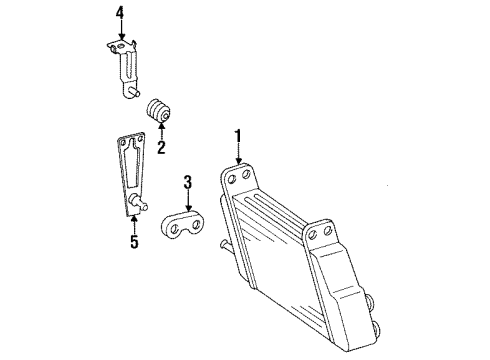 1987 Mercedes-Benz 300TD Oil Cooler Lower Insulator Diagram for 126-504-06-12