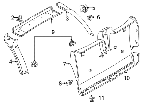 2001 Mercedes-Benz E320 Interior Trim - Lift Gate