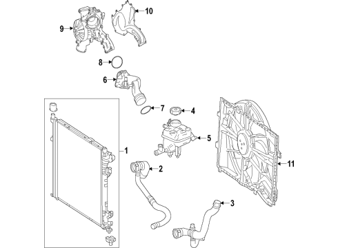 2016 Mercedes-Benz GLE63 AMG S Cooling System Diagram