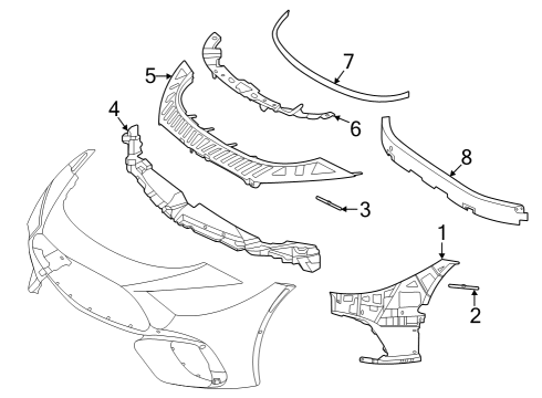 2025 Mercedes-Benz SL63 AMG Bumper & Components - Front Diagram 2