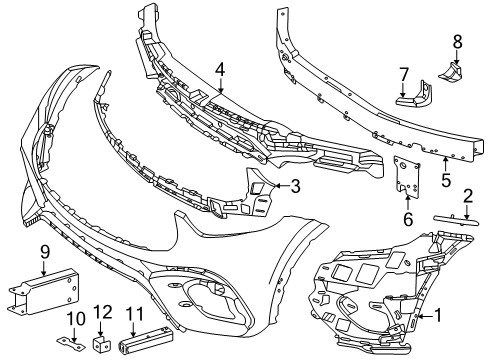 2024 Mercedes-Benz GLC43 AMG Bumper & Components - Front