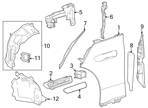 2025 Mercedes-Benz EQE 350+ Fender & Components