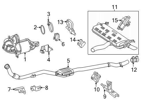 2025 Mercedes-Benz GLC300 Exhaust Components Diagram 2