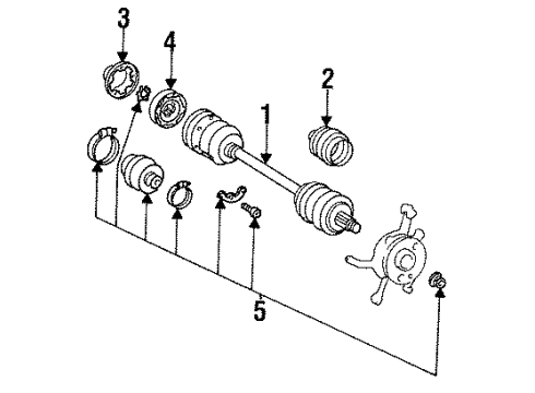 1996 Mercedes-Benz S500 Drive Axles - Rear