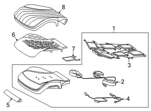 2024 Mercedes-Benz S500 Driver Seat Components Diagram 2