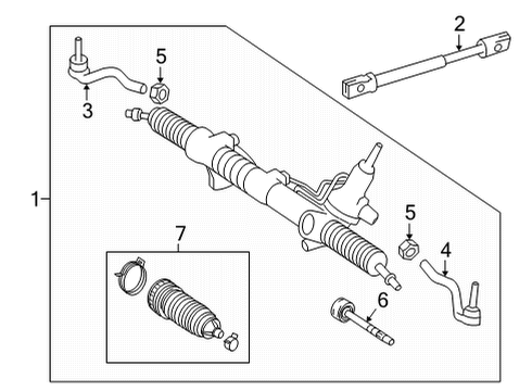2021 Mercedes-Benz GLC63 AMG Steering Gear & Linkage Diagram 2