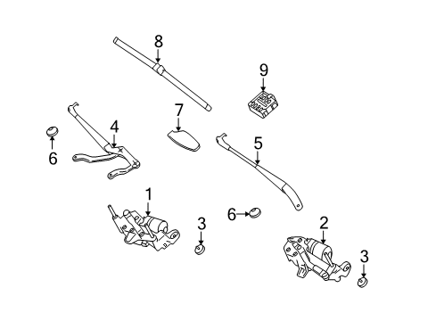 2007 Mercedes-Benz S550 Wiper & Washer Components - Body Diagram 4