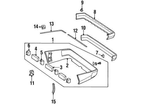1995 Mercedes-Benz E420 Bumper & Components - Rear