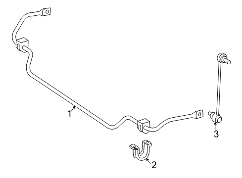 2011 Mercedes-Benz SLK300 Stabilizer Bar & Components Diagram 2