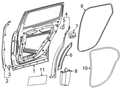 2025 Mercedes-Benz GLB250 Door & Components Diagram 2
