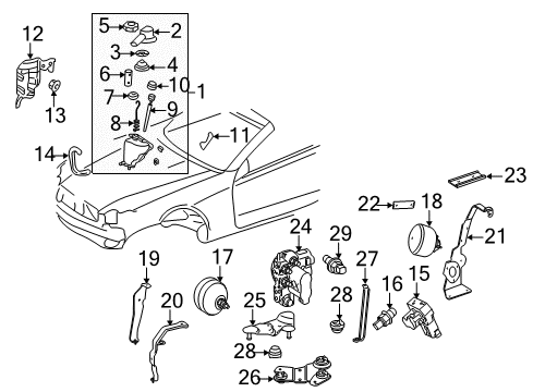 2011 Mercedes-Benz SL63 AMG Ride Control - Rear Diagram 2