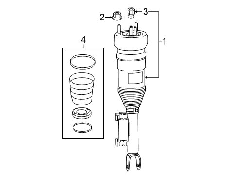 2022 Mercedes-Benz E450 Struts & Components Diagram 5