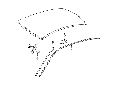 2003 Mercedes-Benz E500 Exterior Trim - Roof