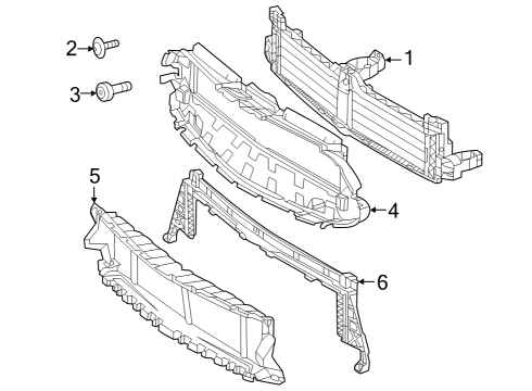 2022 Mercedes-Benz CLA45 AMG Radiator Support Components