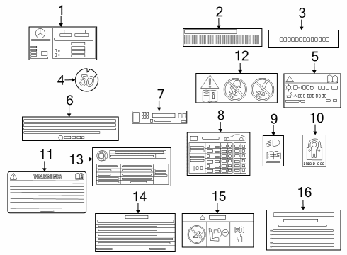 2023 Mercedes-Benz SL43 AMG Information Labels