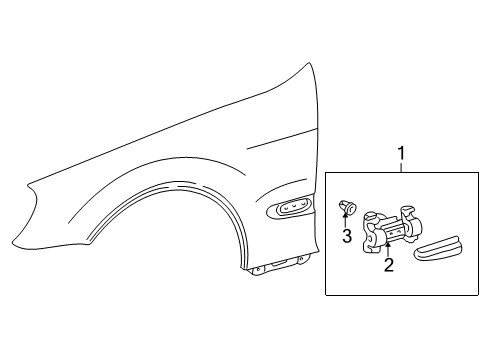 2004 Mercedes-Benz S500 Exterior Trim - Fender