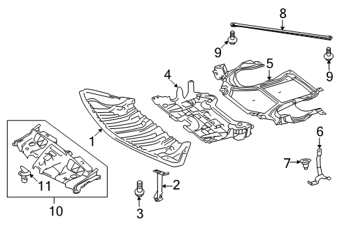 2015 Mercedes-Benz C63 AMG Front Deflector Diagram for 204-524-12-30