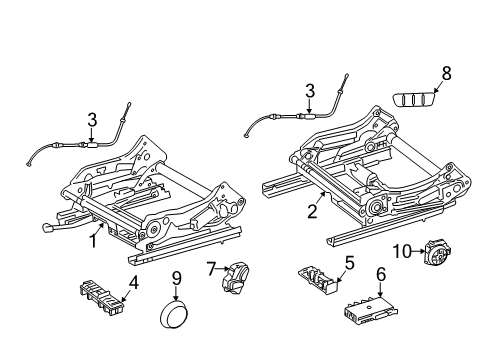 2012 Mercedes-Benz C250 Power Seats Diagram 3