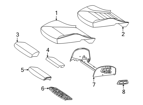 2019 Mercedes-Benz C300 Driver Seat Components Diagram 3