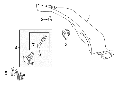 2015 Mercedes-Benz CLA45 AMG Interior Trim - Trunk Diagram