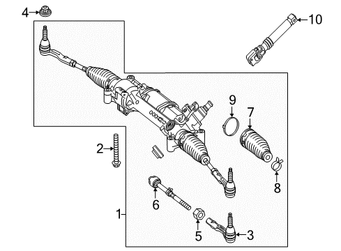 2018 Mercedes-Benz S450 Steering Gear & Linkage Diagram 2