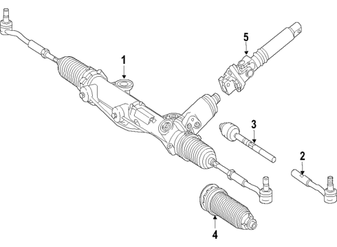 2017 Mercedes-Benz SLC300 Steering Gear & Linkage Diagram 2
