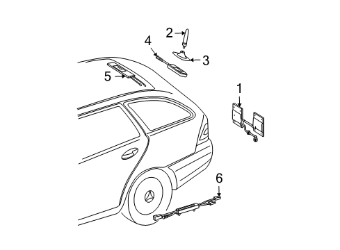 2004 Mercedes-Benz C240 Antenna & Radio Diagram 2
