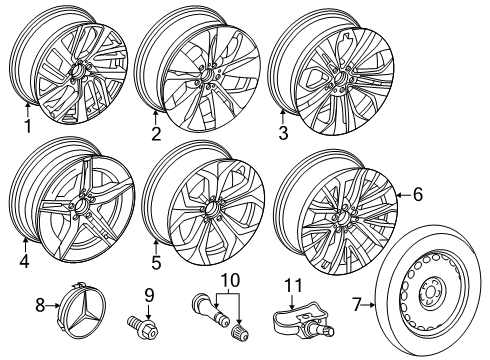 2025 Mercedes-Benz E53 AMG Wheels Diagram 2