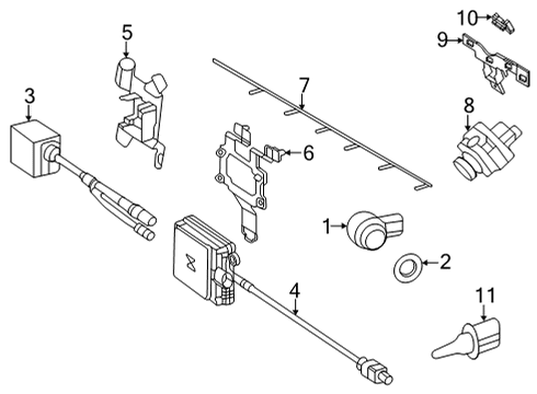 2021 Mercedes-Benz GLA45 AMG Bumper & Components - Front Diagram 2