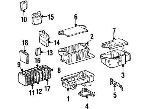 1997 Mercedes-Benz SL320 Electrical Components Diagram