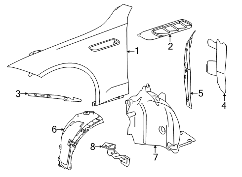 2024 Mercedes-Benz C63 AMG S E Performance Fender & Components