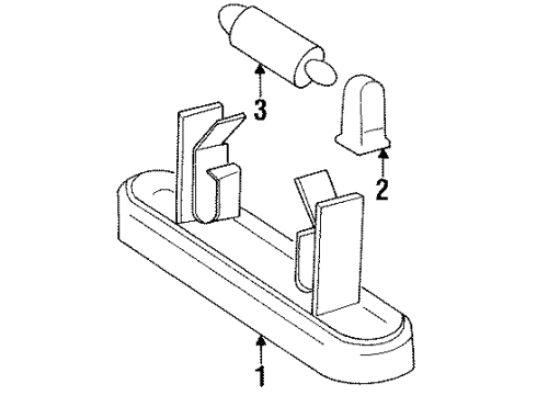 1995 Mercedes-Benz E320 License Lamps Diagram 2