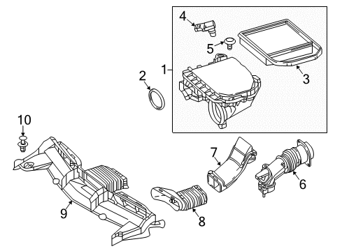 2018 Mercedes-Benz E400 Air Intake Diagram
