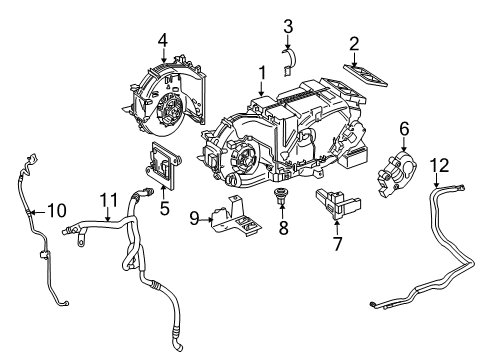 2011 Mercedes-Benz S400 Auxiliary Heater & A/C Diagram