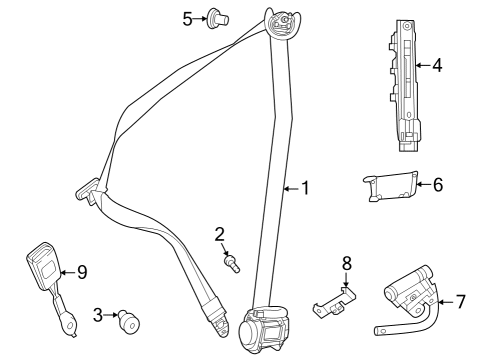 2025 Mercedes-Benz GLC63 AMG S E Performance Front Seat Belts