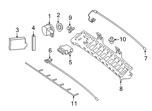 2021 Mercedes-Benz E450 Electrical Components - Rear Bumper Diagram 4