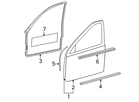 2005 Mercedes-Benz C230 Weatherstrip Diagram for 203-720-03-78
